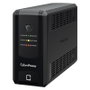 CyberPower UT850EG SAI Interactivo con AVR - 850VA/425W para PC y NAS - Protección Sobretensión, 3 Salidas Schuko, Formato Torre, Tecnología GreenPower